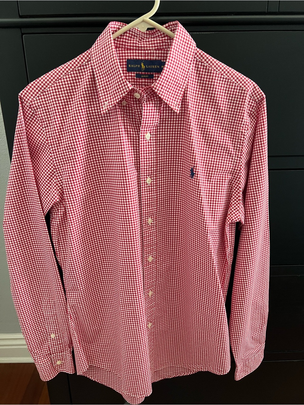 Ralph Lauren Red and White Gingham Button-Down Shirt
